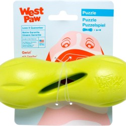 WEST PAW Zogoflex Qwizl Interactive Dog Treat Dispenser, Granny Smith, Small WEST PAW Zogoflex Qwizl Interactive Dog Treat Dispenser, Granny Smith, Small