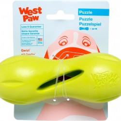 WEST PAW Zogoflex Qwizl Interactive Dog Treat Dispenser, Granny Smith, Small WEST PAW Zogoflex Qwizl Interactive Dog Treat Dispenser, Granny Smith, Small