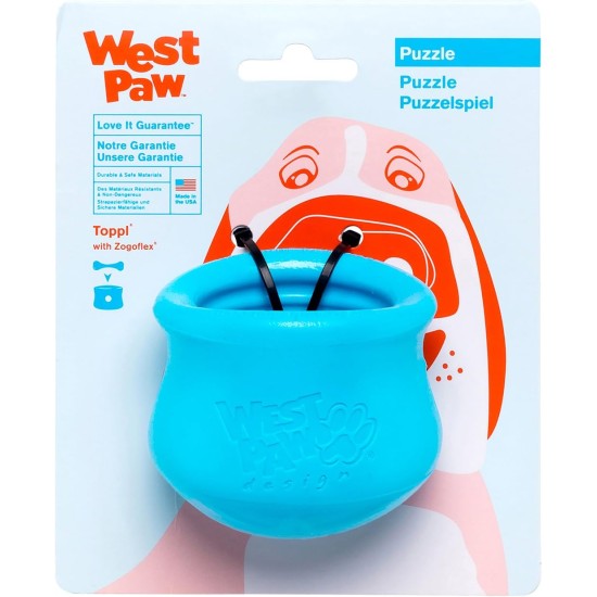 WEST PAW Zogoflex Toppl Treat Dispensing Dog Toy Puzzle - Interactive Chew Toy for Dogs - Dog Toy for Moderate Chewers, Fetch, Catch - Holds Dry Food, Treats, XL WEST PAW Zogoflex Toppl Treat Dispensing Dog Toy Puzzle - Interactive Chew Toy for Dogs - Dog Toy for Moderate Chewers, Fetch, Catch - Holds Dry Food, Treats, XL