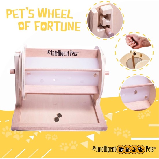 Wheel of Fortune - My Intelligent Dogs Interaktives Katzen- und Hundespielzeug aus Holz Intelligentes Spielzeug für Hunde und Katzen Wheel of Fortune - My Intelligent Dogs Interaktives Katzen- und Hundespielzeug aus Holz Intelligentes Spielzeug für Hunde und Katzen