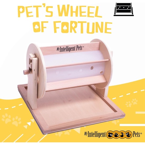 Wheel of Fortune - My Intelligent Dogs Interaktives Katzen- und Hundespielzeug aus Holz Intelligentes Spielzeug für Hunde und Katzen Wheel of Fortune - My Intelligent Dogs Interaktives Katzen- und Hundespielzeug aus Holz Intelligentes Spielzeug für Hunde und Katzen