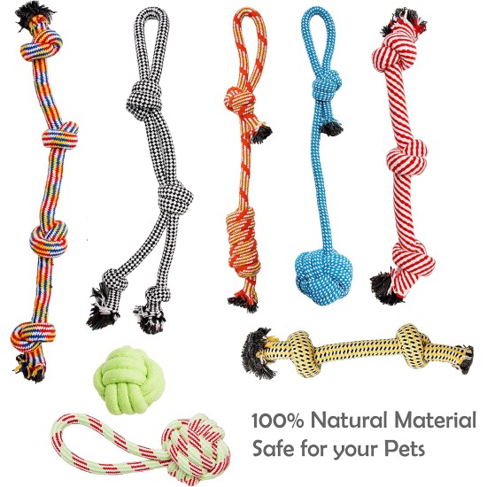 Youngever Large Dog Rope Toy Set for Large Dogs, Puppy Dogs, Puppy Chew Toy, Teething Toy, Dog Rope Chew Toy for Medium to Large Dogs (Pack of 8) Youngever Large Dog Rope Toy Set for Large Dogs, Puppy Dogs, Puppy Chew Toy, Teething Toy, Dog Rope Chew Toy for Medium to Large Dogs (Pack of 8)