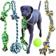 Youngever Large Dog Rope Toy Set for Large Dogs, Puppy Dogs, Puppy Chew Toy, Teething Toy, Dog Rope Chew Toy for Medium to Large Dogs (Pack of 4) Youngever Large Dog Rope Toy Set for Large Dogs, Puppy Dogs, Puppy Chew Toy, Teething Toy, Dog Rope Chew Toy for Medium to Large Dogs (Pack of 4)