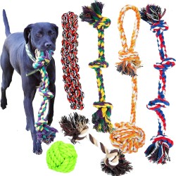 Youngever Pack of 6 Dog Rope Toy Set for Puppies Dogs Puppy Chew Toy Teething Toy Dog Rope Chew Toy for Medium to Large Dogs Youngever Pack of 6 Dog Rope Toy Set for Puppies Dogs Puppy Chew Toy Teething Toy Dog Rope Chew Toy for Medium to Large Dogs