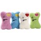 Zanies Embroidered Berber Bone Dog Toys, Pink