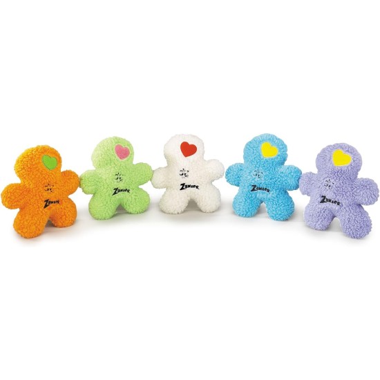Zanies Embroidered Berber Boy Dog Toys, Orange Zanies Embroidered Berber Boy Dog Toys, Orange