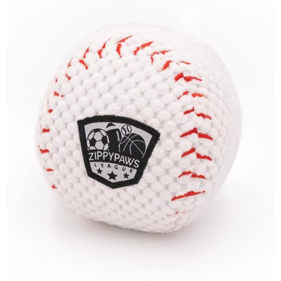Zippy Paws ZP937 SportsBallz Baseball Dog Toy, 200 g Zippy Paws ZP937 SportsBallz Baseball Dog Toy, 200 g