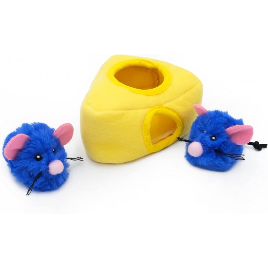ZippyClaws Burrow - Interactive Plush Cat Puzzle Toy with Catnip Miniz, Perfect for Mental Stimulation, Hide-and-Seek Games and Hours of Fun for Kittens and Cats - Mice 'n Cheese ZippyClaws Burrow - Interactive Plush Cat Puzzle Toy with Catnip Miniz, Perfect for Mental Stimulation, Hide-and-Seek Games and Hours of Fun for Kittens and Cats - Mice 'n Cheese