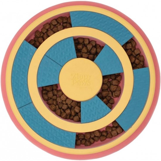 ZippyPaws - Interactive Dog Toy - SmartyPaws Puzzler Feeding Bowl - Wagging Wheel ZippyPaws - Interactive Dog Toy - SmartyPaws Puzzler Feeding Bowl - Wagging Wheel