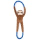 ZippyPaws - Monkey RopeTugz Squeaky and Plush Rope Dog Toy, Red