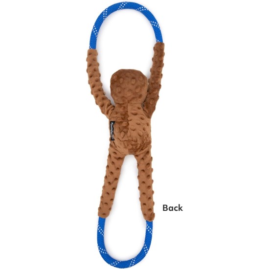 ZippyPaws - Monkey RopeTugz Squeaky and Plush Rope Dog Toy, Red ZippyPaws - Monkey RopeTugz Squeaky and Plush Rope Dog Toy, Red