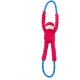 ZippyPaws - Monkey RopeTugz Squeaky and Plush Rope Dog Toy, Red