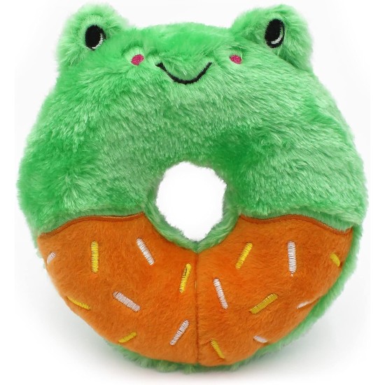 ZippyPaws Donutz Buddies - Frog | Squeaky Dog Toy in Donut Shape | Durable and Soft Plush Toy for Dogs | Perfect for Playing and Chewing | No Filling ZippyPaws Donutz Buddies - Frog | Squeaky Dog Toy in Donut Shape | Durable and Soft Plush Toy for Dogs | Perfect for Playing and Chewing | No Filling