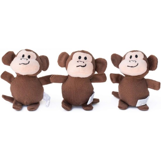 ZippyPaws Miniz - Monkeys (Pack of 3) ZippyPaws Miniz - Monkeys (Pack of 3)