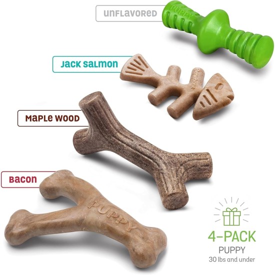 Benebone Durable Dog Chew Toy Box for Aggressive Chewers with Wishbone, Fishbone, Stick & Zaggler, Medium Benebone Durable Dog Chew Toy Box for Aggressive Chewers with Wishbone, Fishbone, Stick & Zaggler, Medium