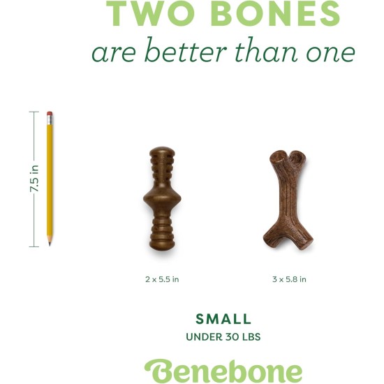 Benebone Durable Dog Chew Toy Box for Aggressive Chewers with Wishbone, Fishbone, Stick & Zaggler, Medium Benebone Durable Dog Chew Toy Box for Aggressive Chewers with Wishbone, Fishbone, Stick & Zaggler, Medium
