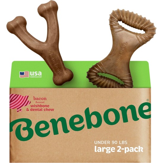 Benebone Durable Dog Chew Toy Box for Aggressive Chewers with Wishbone, Fishbone, Stick & Zaggler, Medium Benebone Durable Dog Chew Toy Box for Aggressive Chewers with Wishbone, Fishbone, Stick & Zaggler, Medium