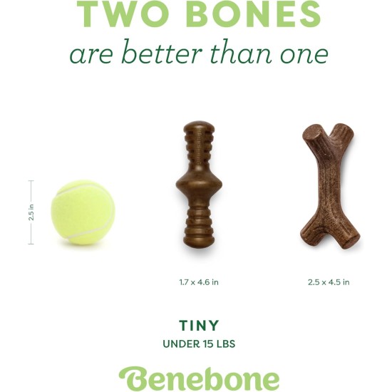 Benebone Durable Dog Chew Toy Box for Aggressive Chewers with Wishbone, Fishbone, Stick & Zaggler, Medium Benebone Durable Dog Chew Toy Box for Aggressive Chewers with Wishbone, Fishbone, Stick & Zaggler, Medium