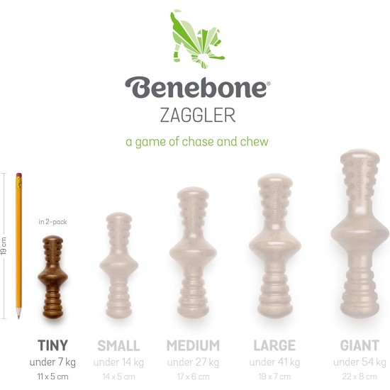 Benebone Durable Dog Chew Toy Box for Aggressive Chewers with Wishbone, Fishbone, Stick & Zaggler, Medium Benebone Durable Dog Chew Toy Box for Aggressive Chewers with Wishbone, Fishbone, Stick & Zaggler, Medium