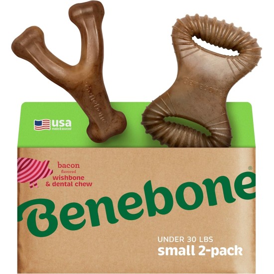 Benebone Durable Dog Chew Toy Box for Aggressive Chewers with Wishbone, Fishbone, Stick & Zaggler, Medium Benebone Durable Dog Chew Toy Box for Aggressive Chewers with Wishbone, Fishbone, Stick & Zaggler, Medium