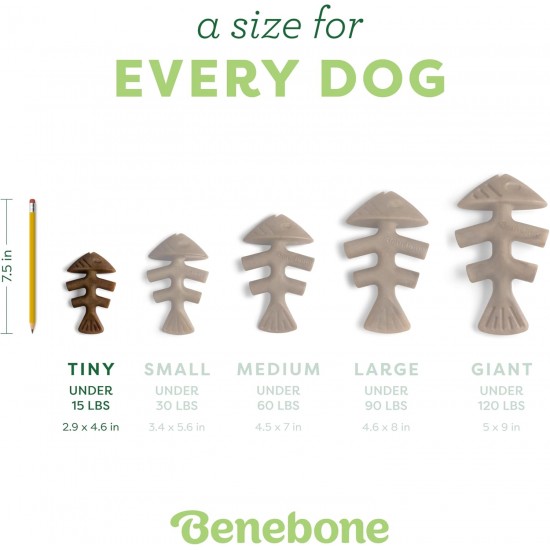 Benebone Fishbone Heavy Duty Chew Toy for Aggressive Chewers, Real Jack Salmon, Medium Benebone Fishbone Heavy Duty Chew Toy for Aggressive Chewers, Real Jack Salmon, Medium