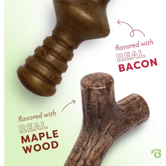 Benebone Indestructible Dog Chew Toy Gift Box for Aggressive Chewers with Wishbone, Herringbone, Stick & Zaggler, Long-Lasting Boredom Flavors, for Small Dogs, Made in Benebone Indestructible Dog Chew Toy Gift Box for Aggressive Chewers with Wishbone, Herringbone, Stick & Zaggler, Long-Lasting Boredom Flavors, for Small Dogs, Made in