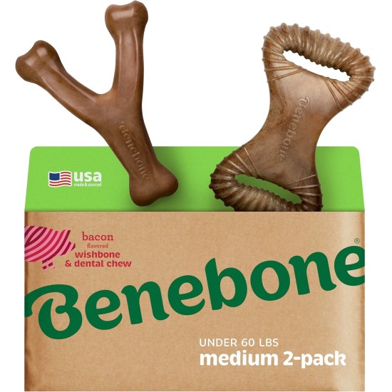 Benebone Indestructible Dog Chew Toy Gift Box for Aggressive Chewers with Wishbone, Herringbone, Stick & Zaggler, Long-Lasting Boredom Flavors, for Small Dogs, Made in Benebone Indestructible Dog Chew Toy Gift Box for Aggressive Chewers with Wishbone, Herringbone, Stick & Zaggler, Long-Lasting Boredom Flavors, for Small Dogs, Made in