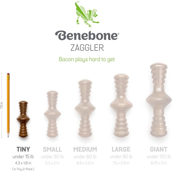 Benebone Indestructible Dog Chew Toy Gift Box for Aggressive Chewers with Wishbone, Herringbone, Stick & Zaggler, Long-Lasting Boredom Flavors, for Small Dogs, Made in Benebone Indestructible Dog Chew Toy Gift Box for Aggressive Chewers with Wishbone, Herringbone, Stick & Zaggler, Long-Lasting Boredom Flavors, for Small Dogs, Made in
