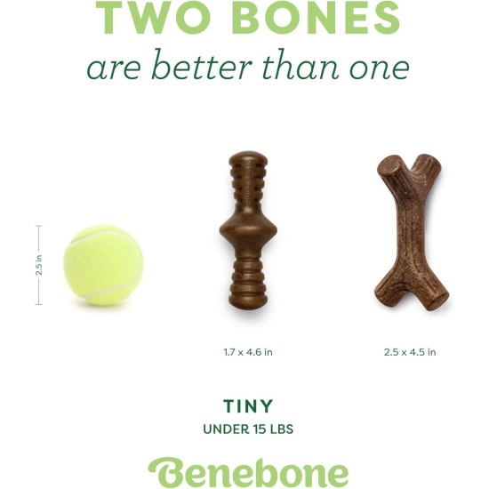 Benebone Indestructible Dog Chew Toy Gift Box for Aggressive Chewers with Wishbone, Herringbone, Stick & Zaggler, Long-Lasting Boredom Flavors, for Small Dogs, Made in Benebone Indestructible Dog Chew Toy Gift Box for Aggressive Chewers with Wishbone, Herringbone, Stick & Zaggler, Long-Lasting Boredom Flavors, for Small Dogs, Made in