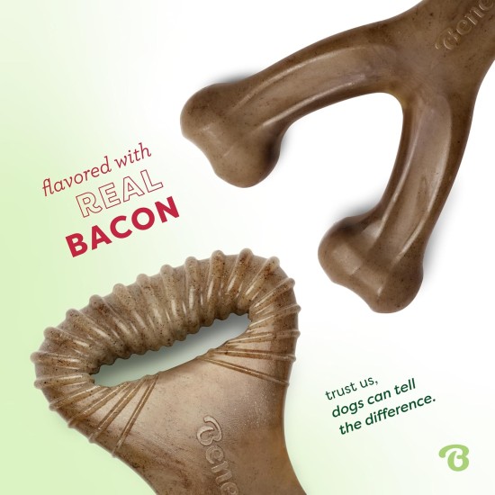 Benebone Indestructible Dog Chew Toy Gift Box for Aggressive Chewers with Wishbone, Herringbone, Stick & Zaggler, Long-Lasting Boredom Flavors, for Small Dogs, Made in Benebone Indestructible Dog Chew Toy Gift Box for Aggressive Chewers with Wishbone, Herringbone, Stick & Zaggler, Long-Lasting Boredom Flavors, for Small Dogs, Made in