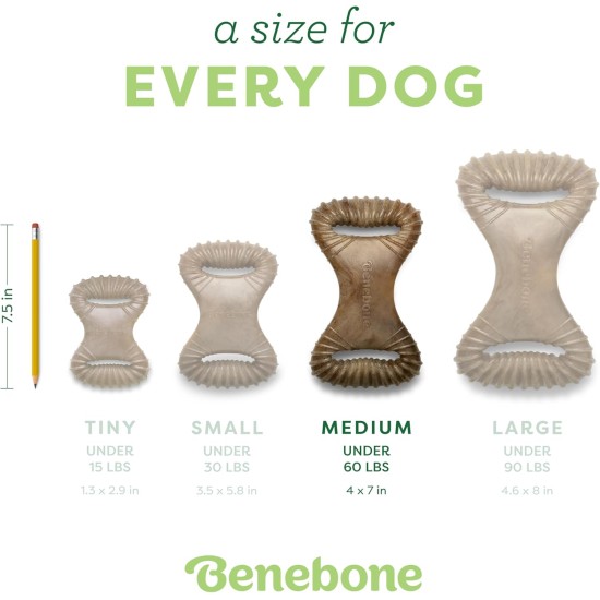 Benebone Medium Fishbone for Dogs - Herringbone Chew Toy Benebone Medium Fishbone for Dogs - Herringbone Chew Toy
