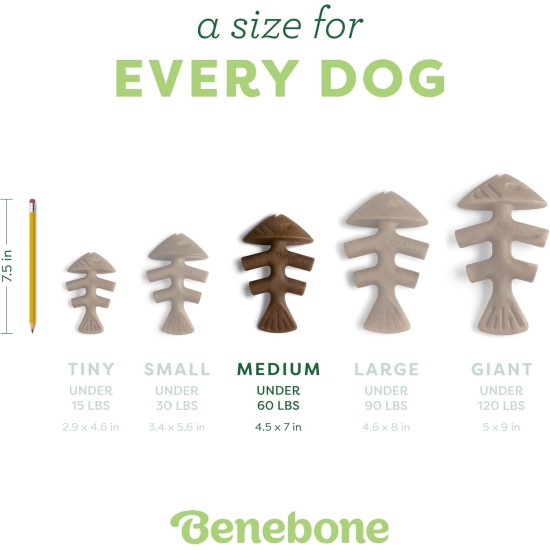 Benebone Medium Fishbone for Dogs - Herringbone Chew Toy Benebone Medium Fishbone for Dogs - Herringbone Chew Toy