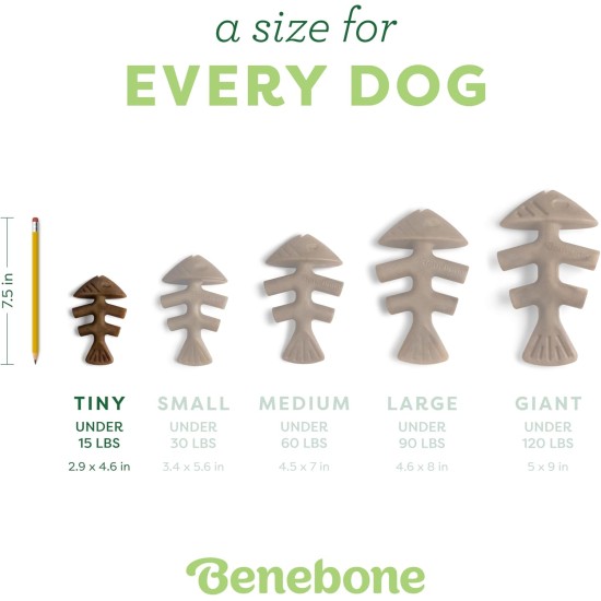 Benebone Medium Fishbone for Dogs - Herringbone Chew Toy Benebone Medium Fishbone for Dogs - Herringbone Chew Toy