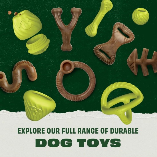 Benebone Pawbler Interactive Natural Rubber Dog Toy with Treat and Dry Food Dispenser - Ideal for Boredom - Medium/Large Benebone Pawbler Interactive Natural Rubber Dog Toy with Treat and Dry Food Dispenser - Ideal for Boredom - Medium/Large