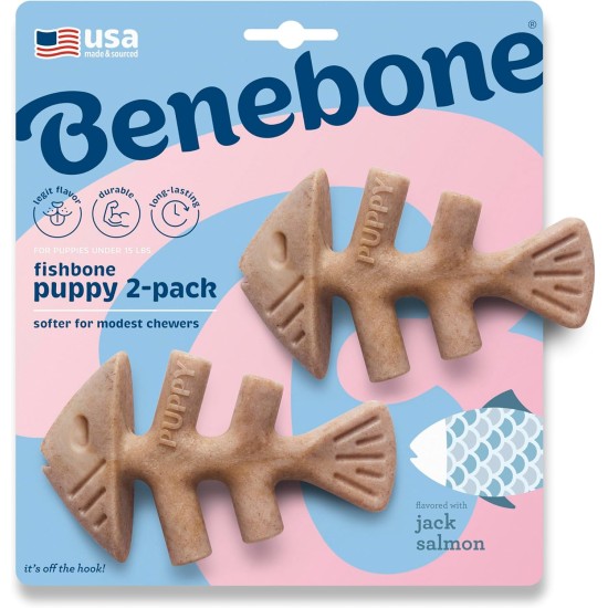 Benebone Puppies 2 Pack Maplestick/Zaggler Chew Toy for Gentle Chewers, Real Bacon & Real Maple Wood, Tiny Benebone Puppies 2 Pack Maplestick/Zaggler Chew Toy for Gentle Chewers, Real Bacon & Real Maple Wood, Tiny