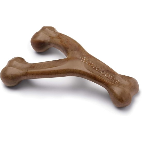 Benebone Wishbone Real Bacon Medium Durable Dog Chew Toy for Aggressive Chewers Benebone Wishbone Real Bacon Medium Durable Dog Chew Toy for Aggressive Chewers