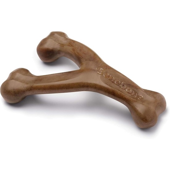 Benebone Wishbone Real Bacon Medium Durable Dog Chew Toy for Aggressive Chewers Benebone Wishbone Real Bacon Medium Durable Dog Chew Toy for Aggressive Chewers