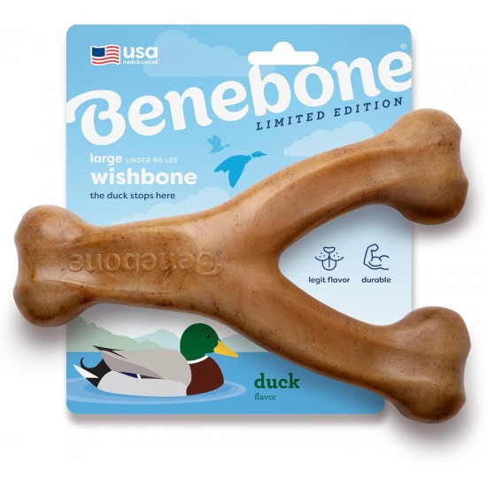 Benebone Wishbone Real Bacon Medium Durable Dog Chew Toy for Aggressive Chewers Benebone Wishbone Real Bacon Medium Durable Dog Chew Toy for Aggressive Chewers
