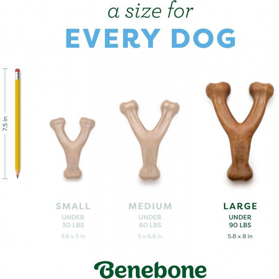 Benebone Wishbone Real Bacon Medium Durable Dog Chew Toy for Aggressive Chewers Benebone Wishbone Real Bacon Medium Durable Dog Chew Toy for Aggressive Chewers