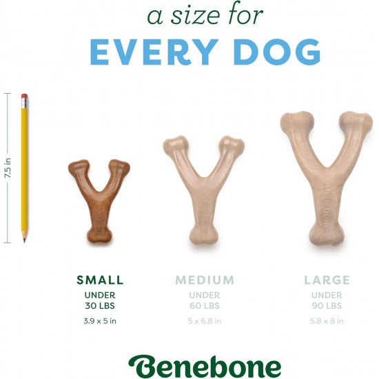 Benebone Wishbone Real Bacon Medium Durable Dog Chew Toy for Aggressive Chewers Benebone Wishbone Real Bacon Medium Durable Dog Chew Toy for Aggressive Chewers