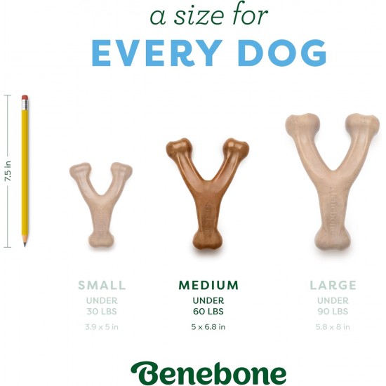 Benebone Wishbone Real Bacon Medium Durable Dog Chew Toy for Aggressive Chewers Benebone Wishbone Real Bacon Medium Durable Dog Chew Toy for Aggressive Chewers