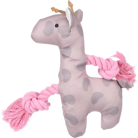 Flamingo - Toy for Puppies such as Labrador, Beagle, Bulldog and Border Collie - Britty Deer with Rope, Durable and Fun Flamingo - Toy for Puppies such as Labrador, Beagle, Bulldog and Border Collie - Britty Deer with Rope, Durable and Fun