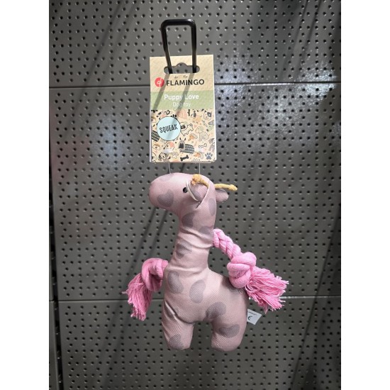 Flamingo - Toy for Puppies such as Labrador, Beagle, Bulldog and Border Collie - Britty Deer with Rope, Durable and Fun Flamingo - Toy for Puppies such as Labrador, Beagle, Bulldog and Border Collie - Britty Deer with Rope, Durable and Fun