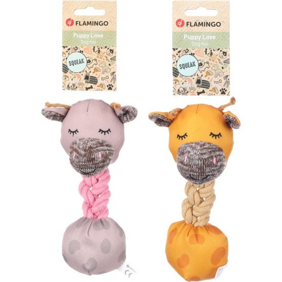 Flamingo - Toy for Puppies such as Labrador, Beagle, Bulldog and Border Collie - Britty Giraffe with Ball and Rope, Durable and Fun Flamingo - Toy for Puppies such as Labrador, Beagle, Bulldog and Border Collie - Britty Giraffe with Ball and Rope, Durable and Fun