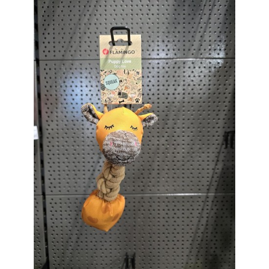 Flamingo - Toy for Puppies such as Labrador, Beagle, Bulldog and Border Collie - Britty Giraffe with Ball and Rope, Durable and Fun Flamingo - Toy for Puppies such as Labrador, Beagle, Bulldog and Border Collie - Britty Giraffe with Ball and Rope, Durable and Fun