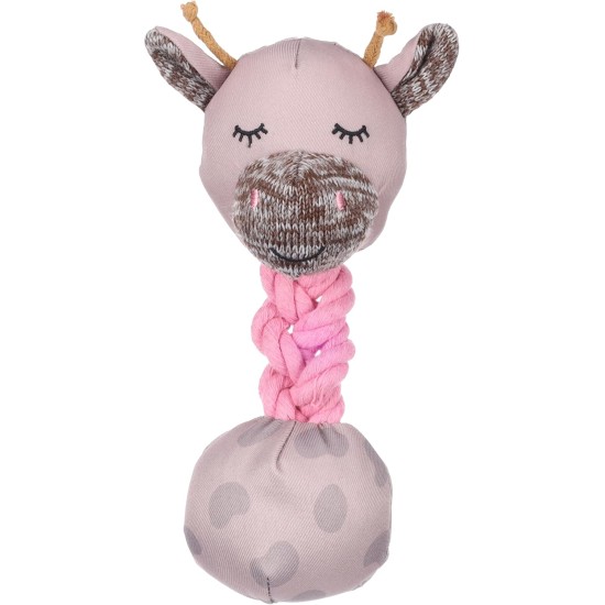 Flamingo - Toy for Puppies such as Labrador, Beagle, Bulldog and Border Collie - Britty Giraffe with Ball and Rope, Durable and Fun Flamingo - Toy for Puppies such as Labrador, Beagle, Bulldog and Border Collie - Britty Giraffe with Ball and Rope, Durable and Fun
