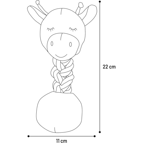 Flamingo - Toy for Puppies such as Labrador, Beagle, Bulldog and Border Collie - Britty Giraffe with Ball and Rope, Durable and Fun Flamingo - Toy for Puppies such as Labrador, Beagle, Bulldog and Border Collie - Britty Giraffe with Ball and Rope, Durable and Fun