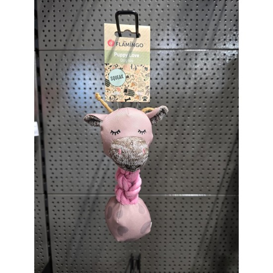 Flamingo - Toy for Puppies such as Labrador, Beagle, Bulldog and Border Collie - Britty Giraffe with Ball and Rope, Durable and Fun Flamingo - Toy for Puppies such as Labrador, Beagle, Bulldog and Border Collie - Britty Giraffe with Ball and Rope, Durable and Fun