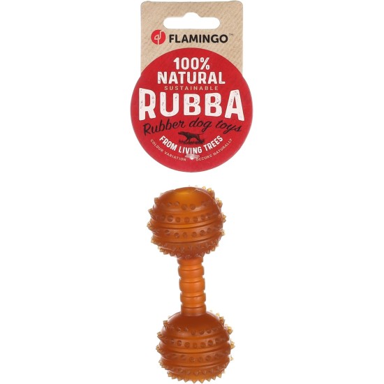 Flamingo Rubba Bone Dog Toy - Brown, Made of Natural Rubber, Robust and Safe, Size L (20 x 6 x 6 cm), Ideal for Labradors, Golden Retrievers, German Shepherds, Boxers etc. Flamingo Rubba Bone Dog Toy - Brown, Made of Natural Rubber, Robust and Safe, Size L (20 x 6 x 6 cm), Ideal for Labradors, Golden Retrievers, German Shepherds, Boxers etc.