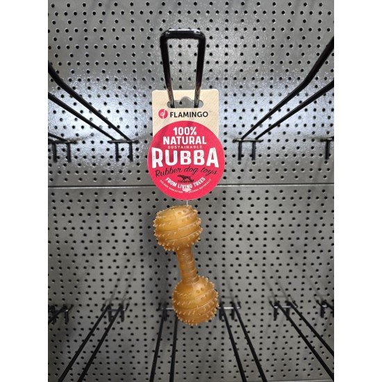 Flamingo Rubba Bone Dog Toy - Brown, Made of Natural Rubber, Robust and Safe, Size L (20 x 6 x 6 cm), Ideal for Labradors, Golden Retrievers, German Shepherds, Boxers etc. Flamingo Rubba Bone Dog Toy - Brown, Made of Natural Rubber, Robust and Safe, Size L (20 x 6 x 6 cm), Ideal for Labradors, Golden Retrievers, German Shepherds, Boxers etc.